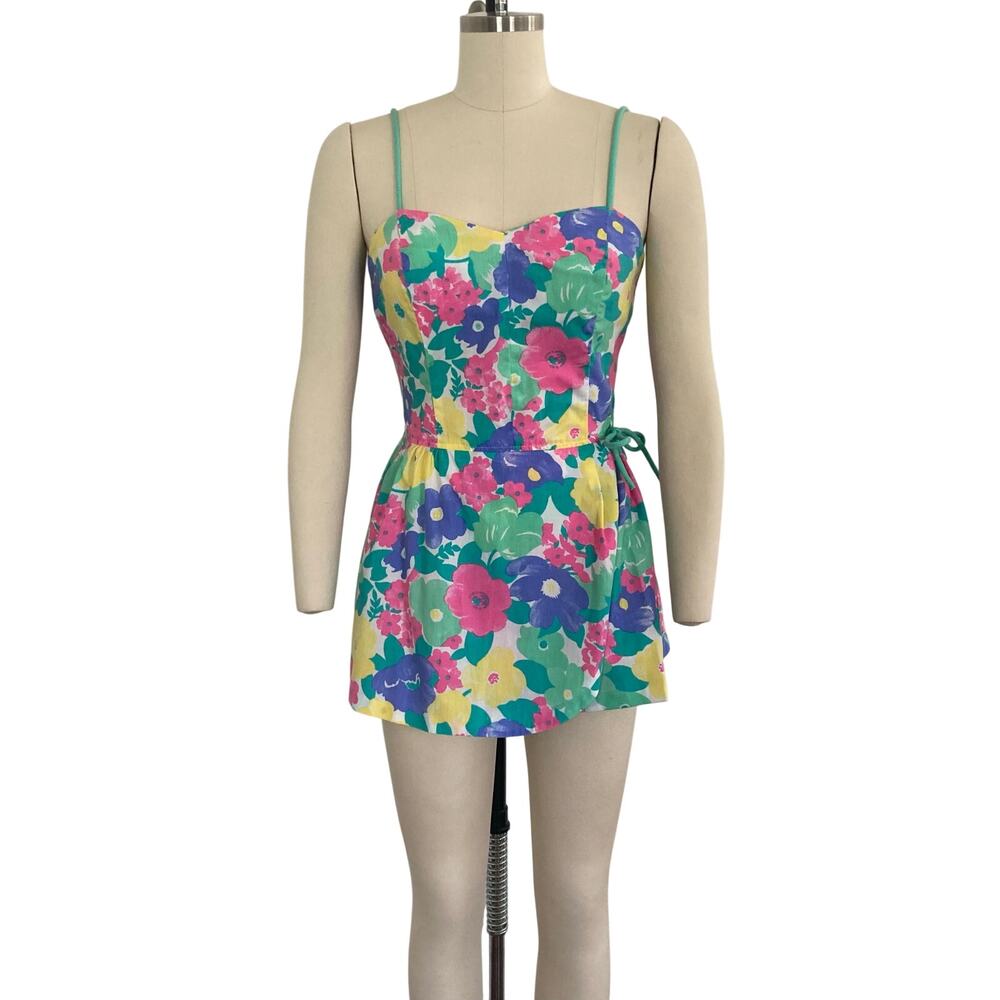 Vintage SeaWaves Floral Playsuit Dress